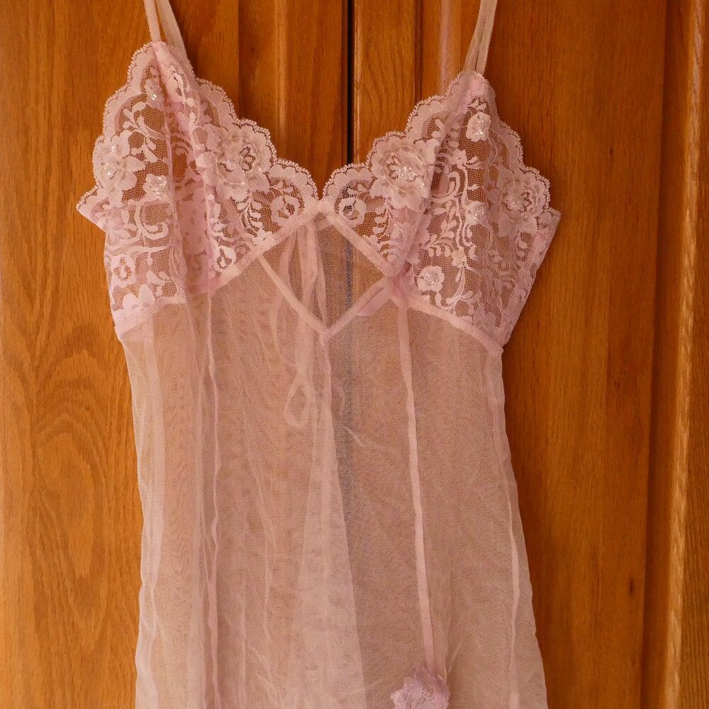 Victoria's Secret Sheer & Lace Slip Chemise XS